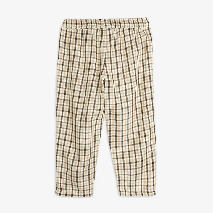 Gingham woven trousers 