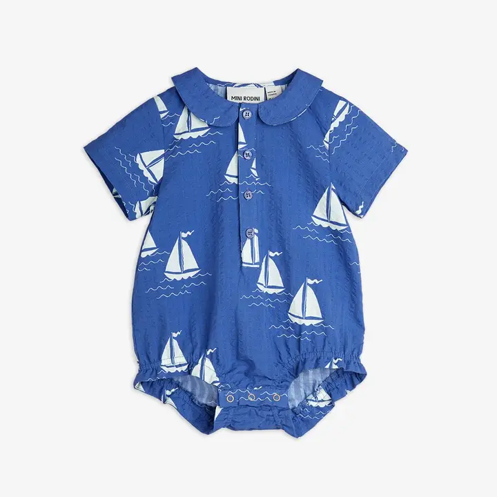 Sailing boats woven bodysuit 