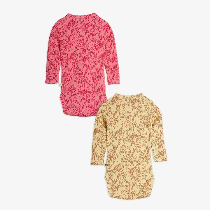Mini leopard 2-pack long sleeved body