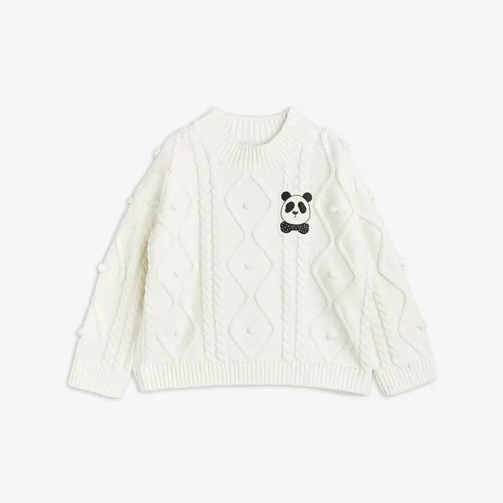 Panda texture knit sweater