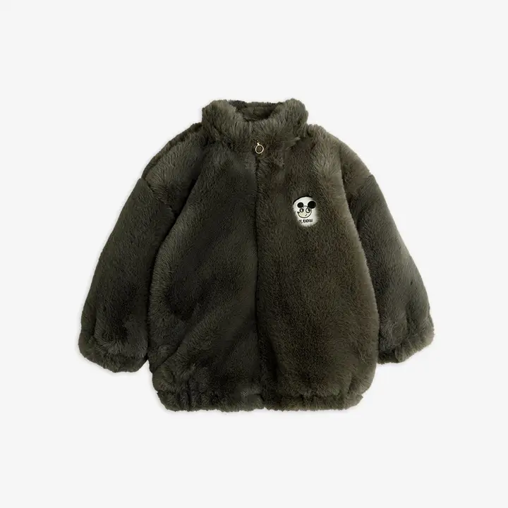 Ritzratz patch faux fur jacket