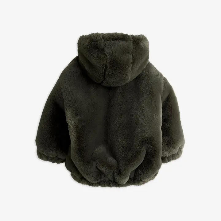 Ritzratz patch faux fur jacket