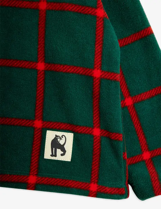 Plaid fleece long sleeve top