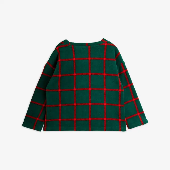 Plaid fleece long sleeve top