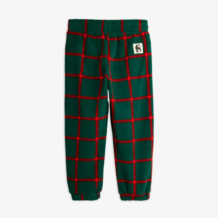 Plaid fleece trousers