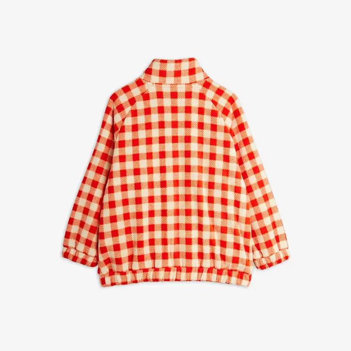 Gingham fleece jacket