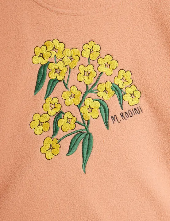Alpine flowers fleece long sleeve top