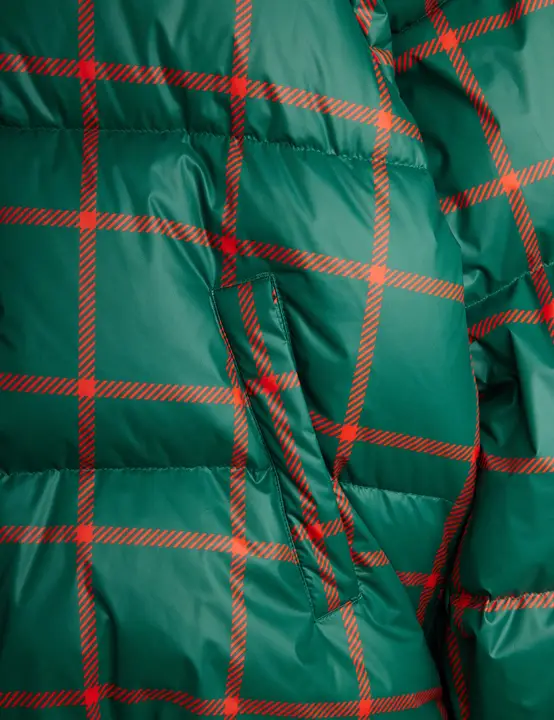 Plaid puffer jacket adult