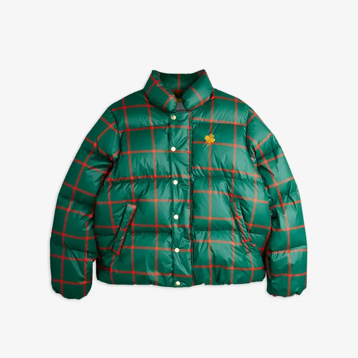 Plaid puffer jacket adult