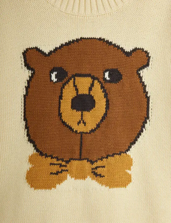 Bear intarsia knit sweater