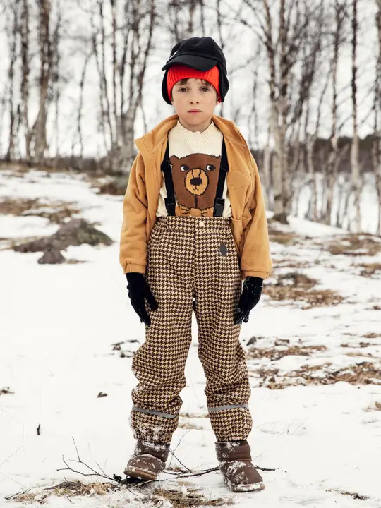 Bear intarsia knit sweater