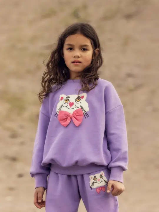 Cat chenille sweatshirt