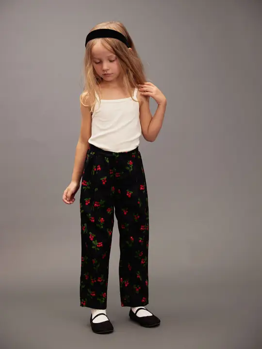 Lingonberries woven trousers