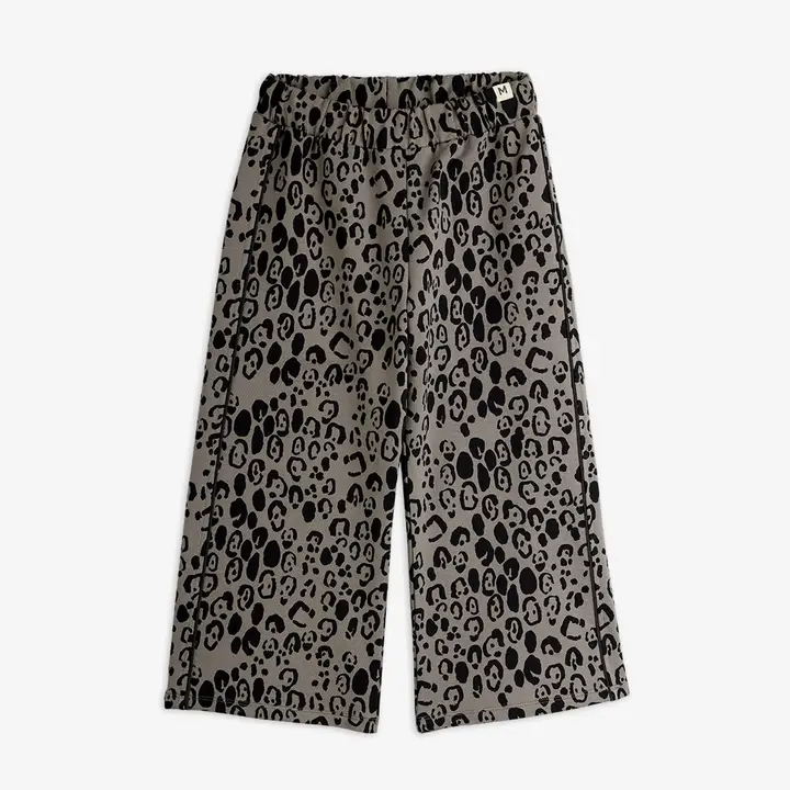 Leopard brushed jersey trousers