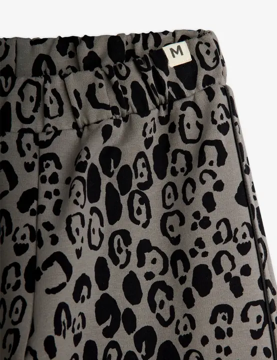 Leopard brushed jersey trousers