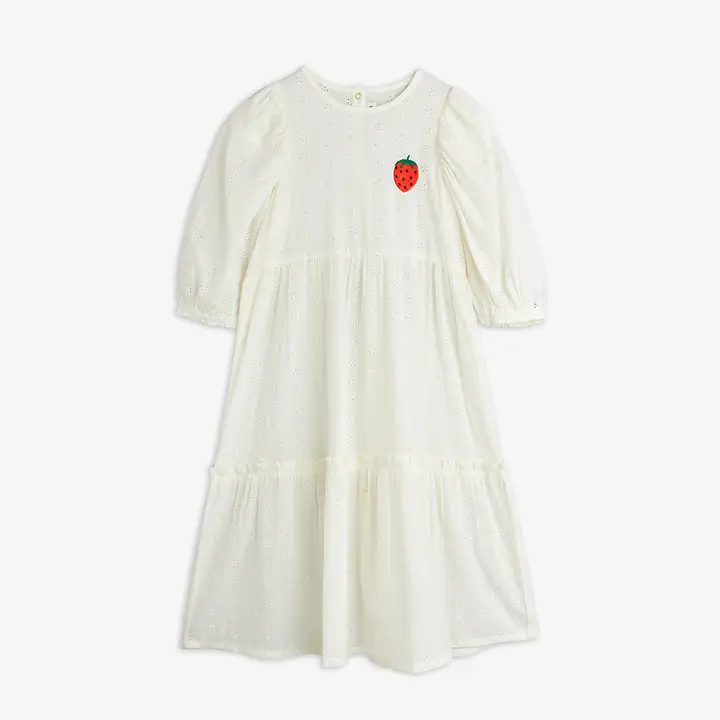 Strawberry schiffli woven dress