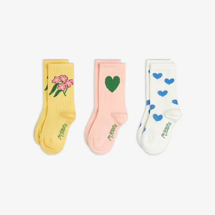 Alpine flowers 3-pack socks