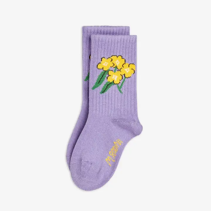 Dashing Dogs Baby Socks Purple | Mini Rodini