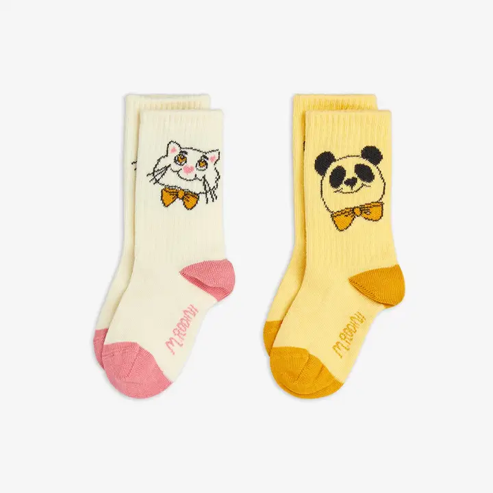 Cat & panda 2-pack socks