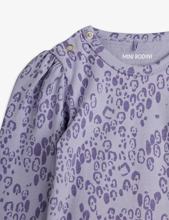 Mini Leopard Puff Sleeve Bodysuit