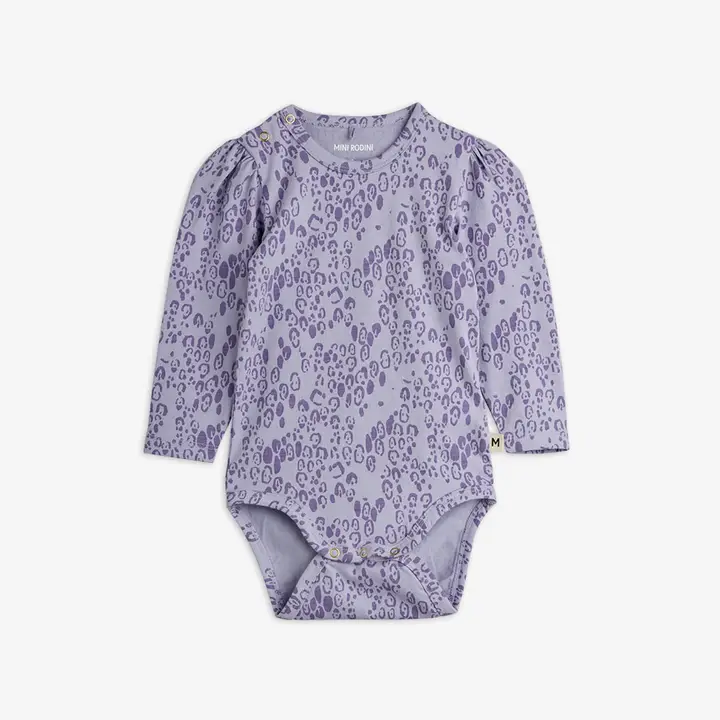 Mini Leopard Puff Sleeve Bodysuit