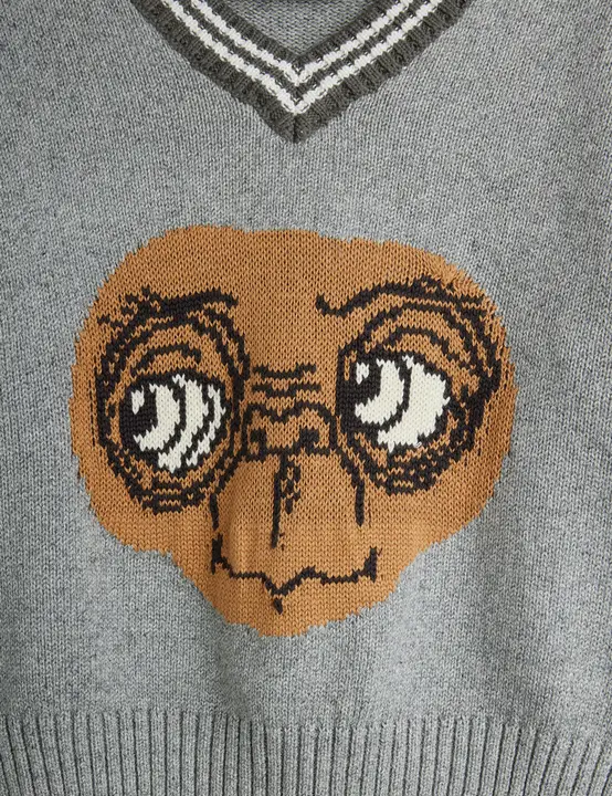 E.T. Intarsia V-Neck Sweater