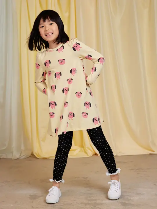 Doggies Long Sleeve Dress