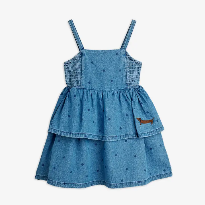 Dotted Denim Dress