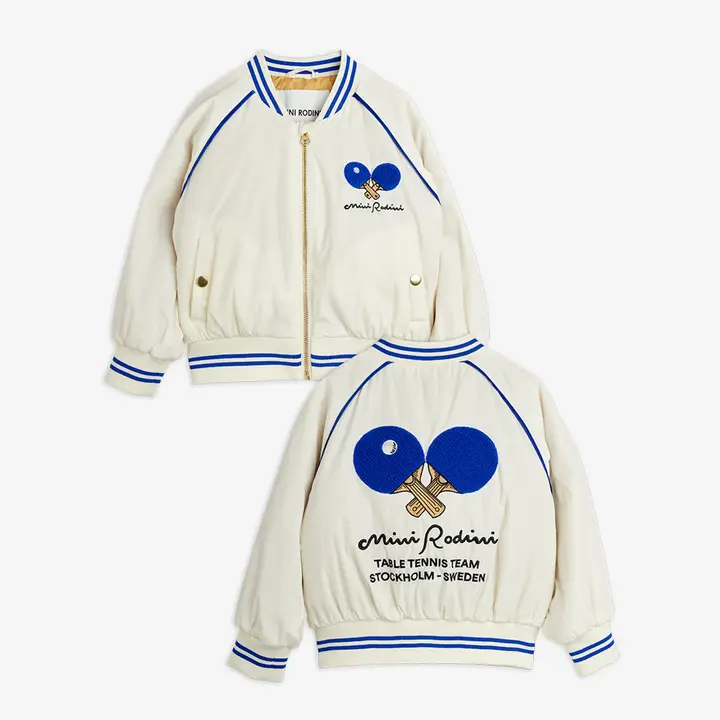 アウター MINI RODINI SATIN PANTHER BOMBER JACKET kids mini rodini panther baseball jacket - red | Garmentory