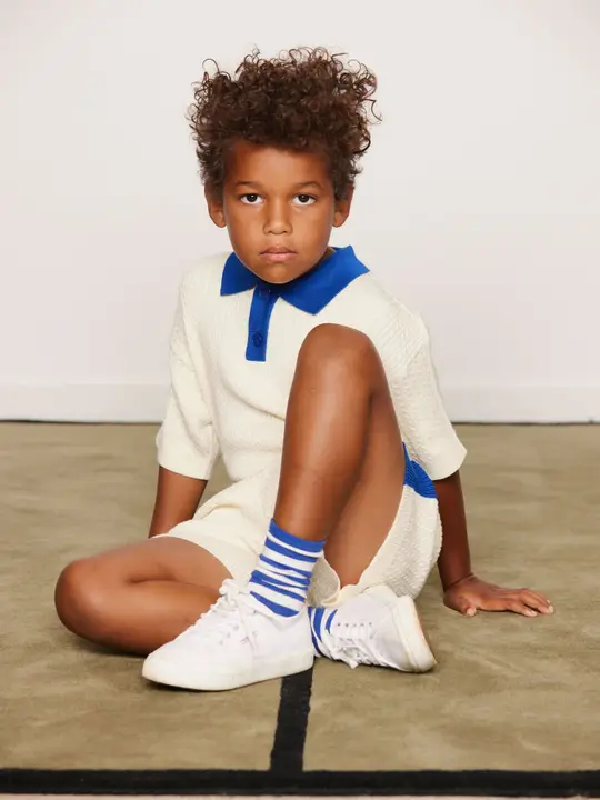 Cable Knit Polo Shirt