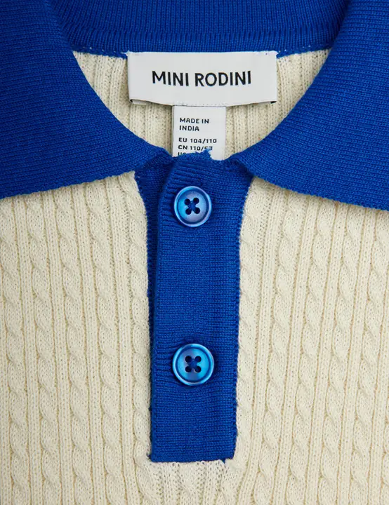 Cable Knit Polo Shirt