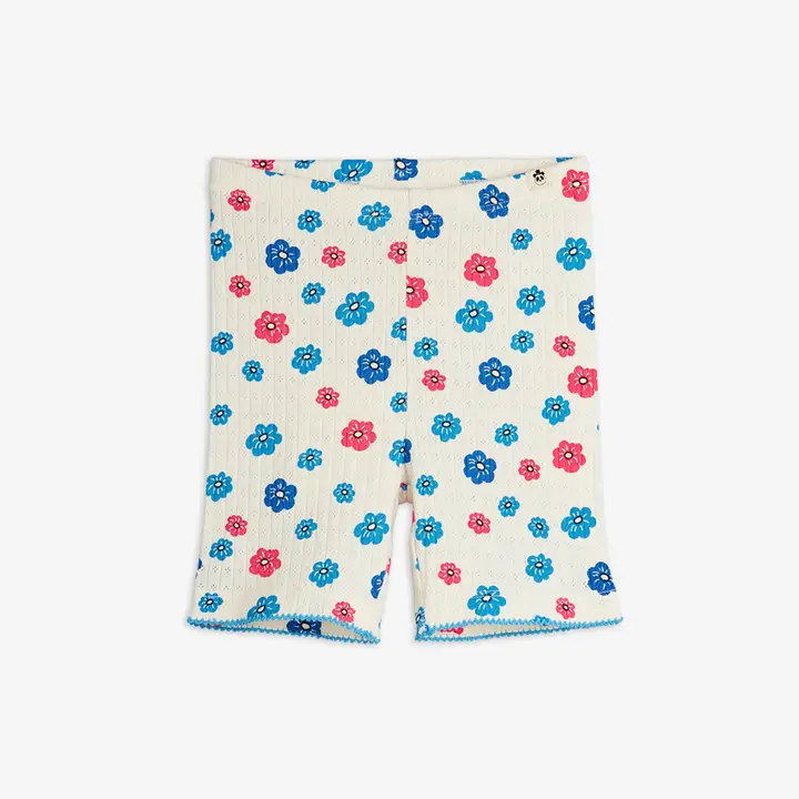 Flowers Pointelle Bike Shorts