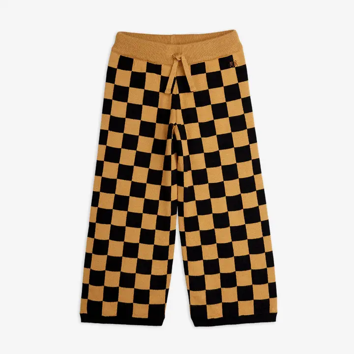 Chess check knitted trouser