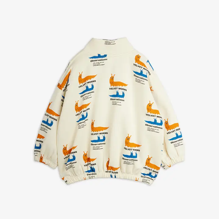 Velvet worms half-zip sweatshirt