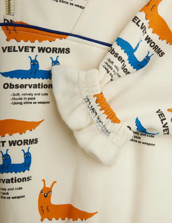 Velvet worms half-zip sweatshirt