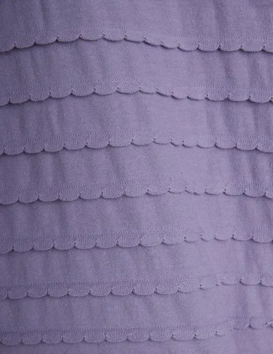 Textured frill long sleeve tee