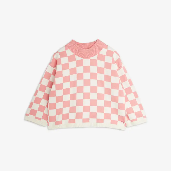 Chess check knitted sweater
