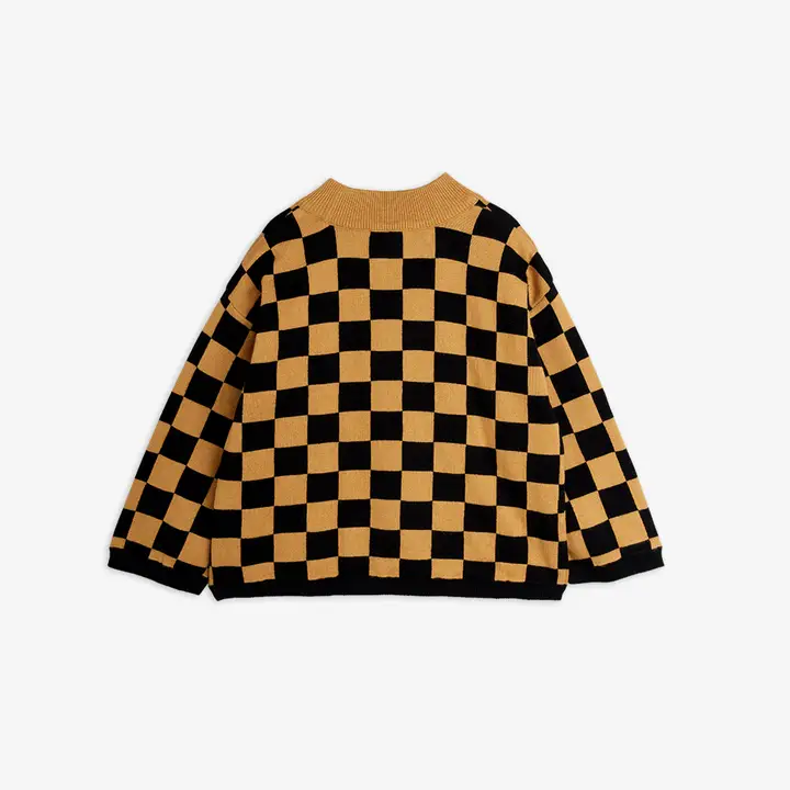 Chess check knitted sweater