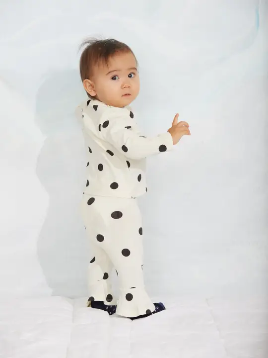 Dots dog flared trousers