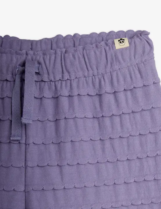 Textured frill trousers