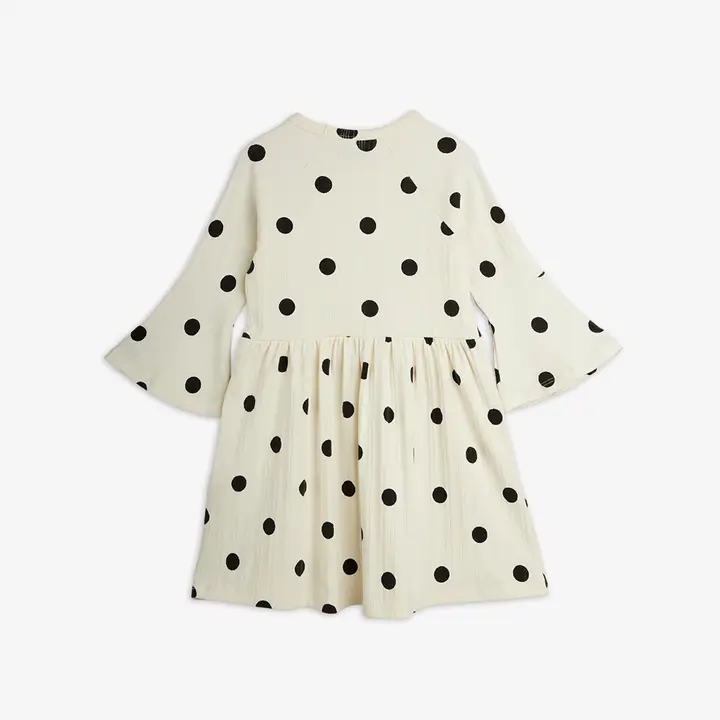 Dots dog trumpet sleeve dress