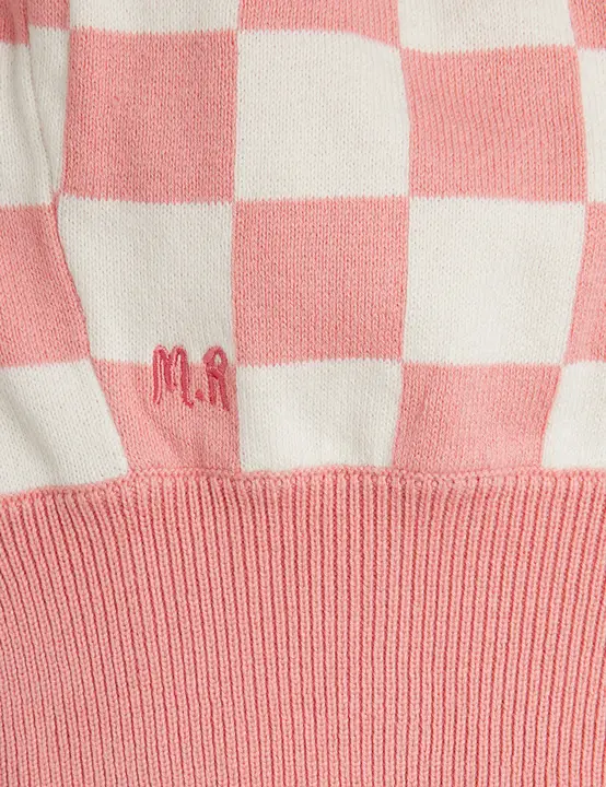 Chess check knitted balaclava