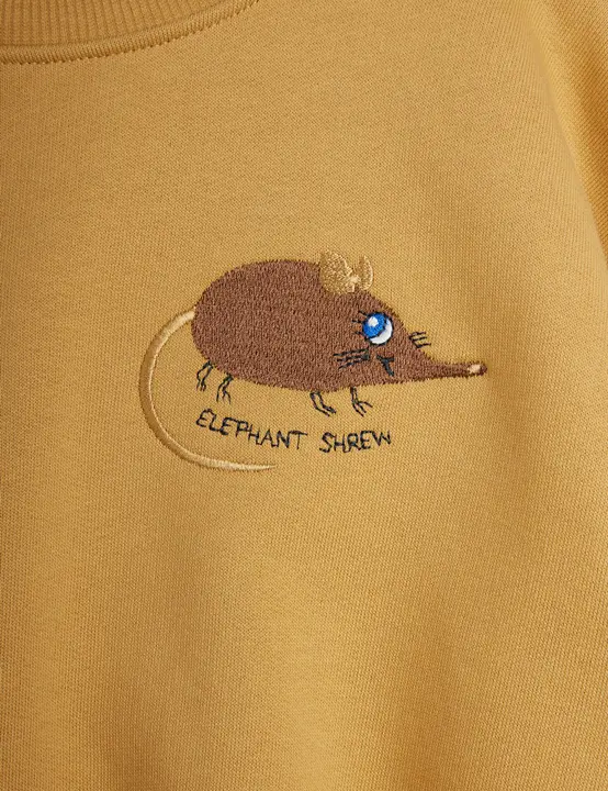 Elephant shrew embroidered sweatshirt