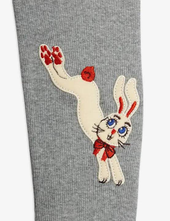 Rabbit appliqué leggings
