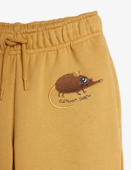 Elephant shrew embroidered sweatpants