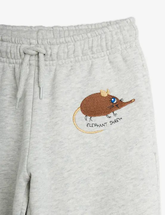 Elephant shrew embroidered sweatpants