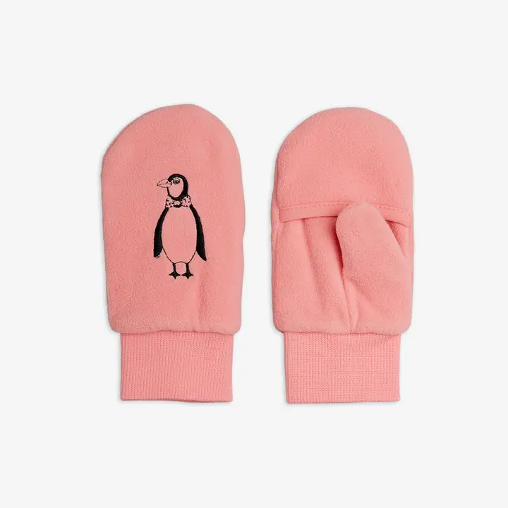 Penguin microfleece mittens