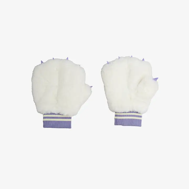 Faux fur mittens