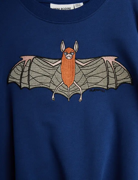 Bat Embroidered Sweatshirt