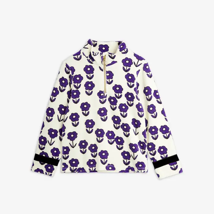 Spaceflower velour zip tröja